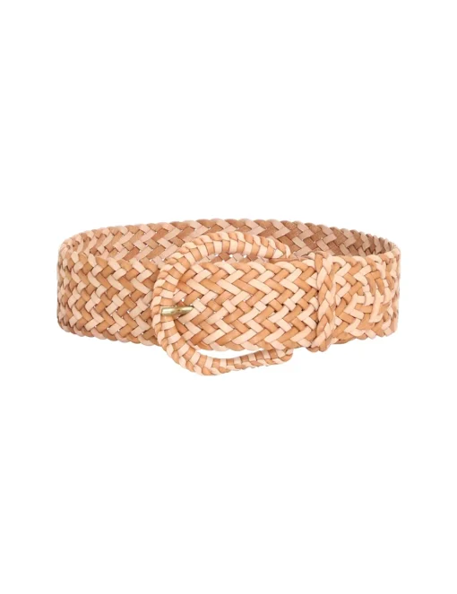 Braided Leather Waist Belt