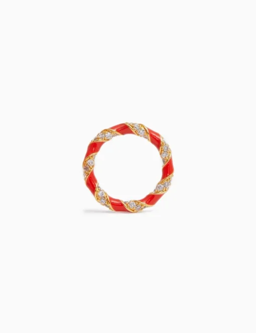 Candy Stripe Pave Ring