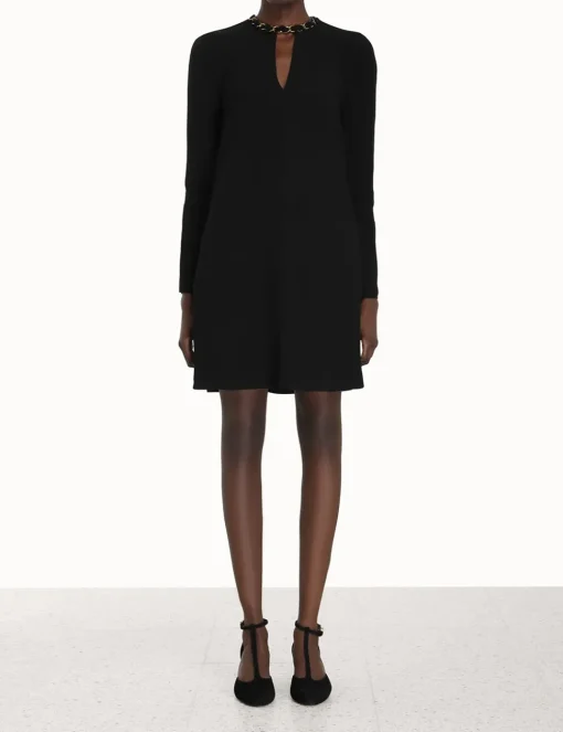 Chain Embellished Mini Dress