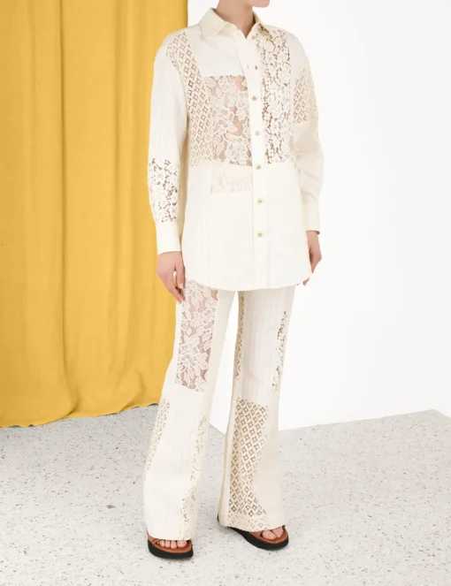 Luminosity Patch Lace Shirt