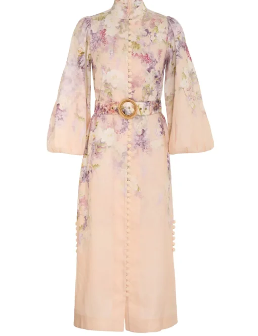 Lyrical Buttoned Midi Dress