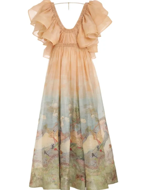Lyrical Frill Neck Gown