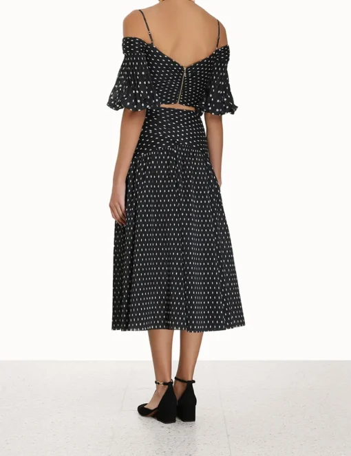 Pleated Midi Skirt