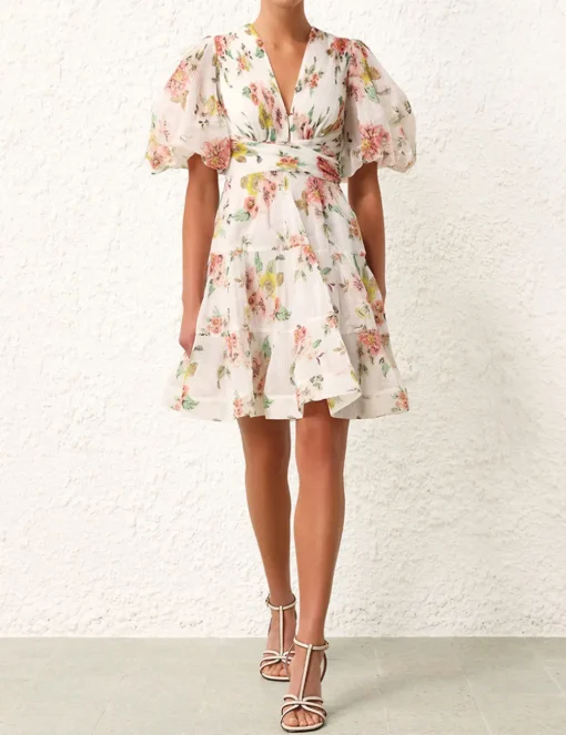 Pleated Mini Dress