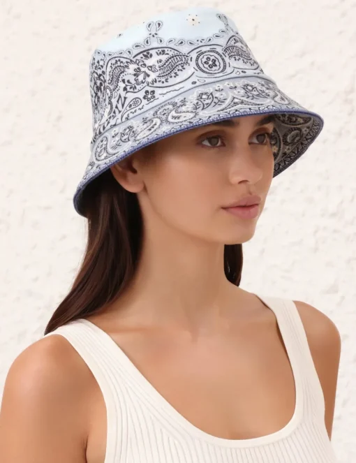 Printed Canvas Bucket Hat