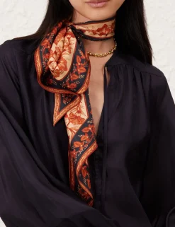 Printed Silk Neck Scarf