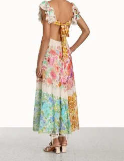 Raie Frill Shoulder Midi Dress